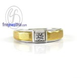แหวนทองคำขาว แหวนเพชร แหวนคู่ แหวนแต่งงาน แหวนหมั้น - R1251DWG-Gm